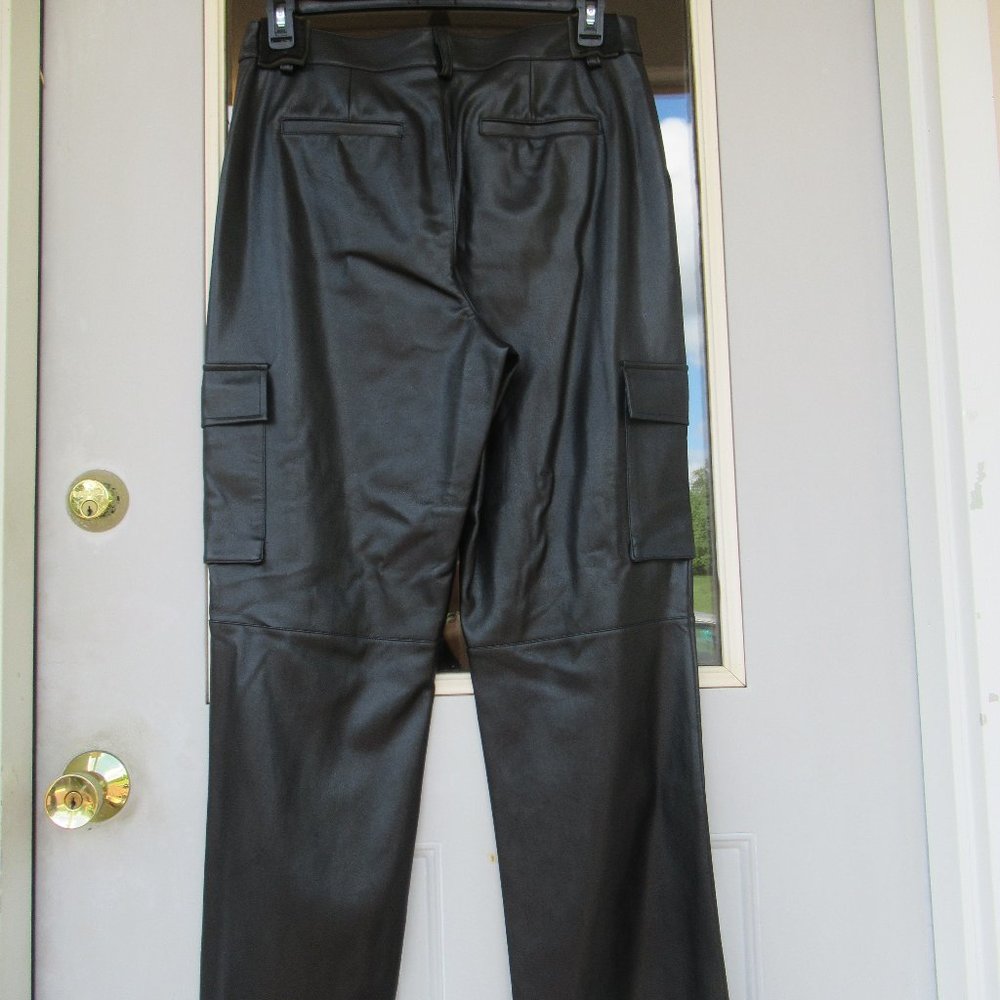 🟨APT. 9 faux leather cargo black pant size 12 or 14 - Picture 5 of 12